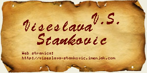 Višeslava Stanković vizit kartica